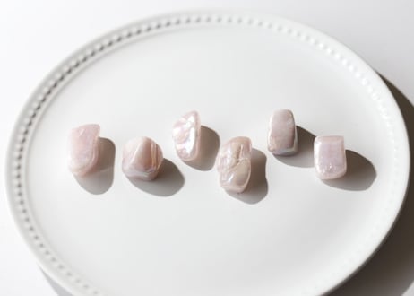 【愛しさ】エンジェルオーラ ローズクォーツ タンブル（6個セット）