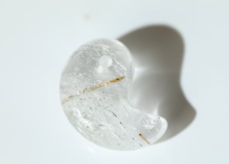 技封入❣️【先祖供養】ガネッシュヒマール産 ルチル入り水晶  勾玉※イベントクーポン使用不可