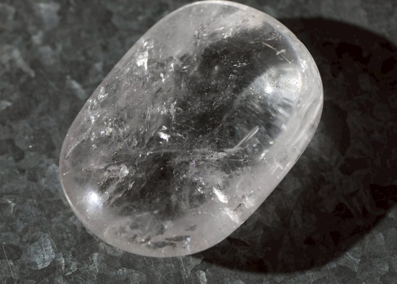 技封入❣️【時給一億】虹入り レムリアンクォーツ 握り石 ※イベント