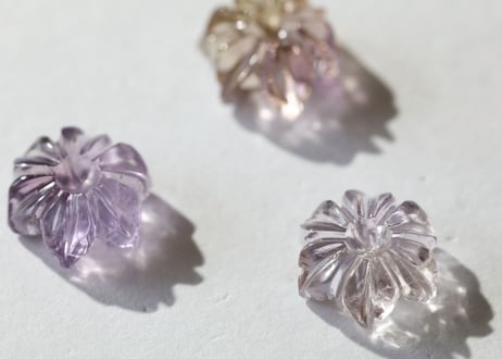 【愛を伝えたい】アメトリンとアメジストの花（3個セット）