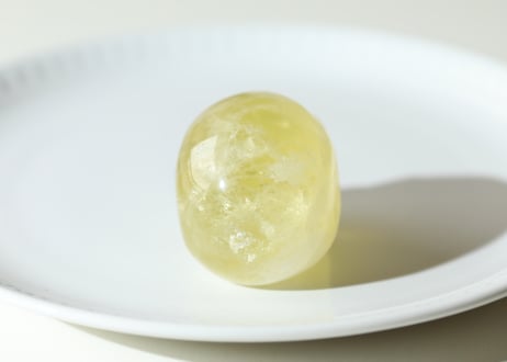 【楽しんでこそ人生】虹入り シトリン スカル