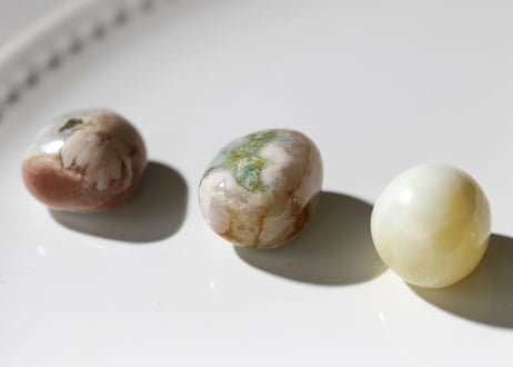 ブルーチェリーブロッサムアゲート タンブル（6個セット)【春を待つ】