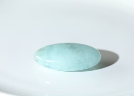 【幸せのあぶく】シラー入り アクアマリン タンブル