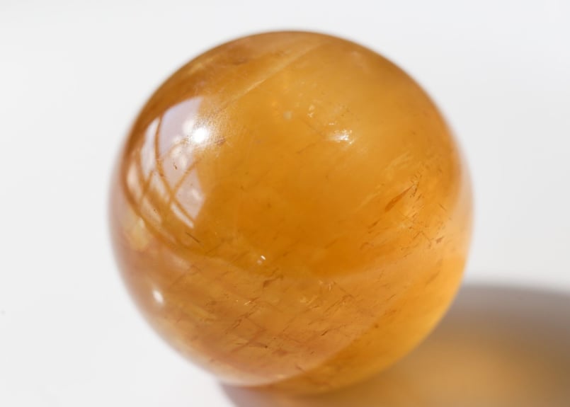 ゴールデンカルサイトスフィアハニーカルサイト満月Big Sphere 虹