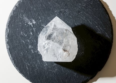 【強運になる技入り】ブラックファントム入り クリアクォーツ ハーフポリッシュ ※イベントクーポン使用不可