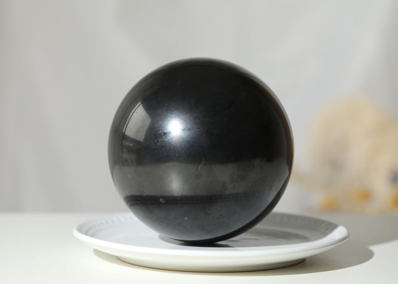 深い瞑想】シュンガイト スフィアXL 座布団付き | Y.S.Y24