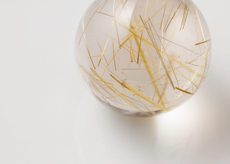 技封入❣️【時給一億】ゴールドルチルクォーツ スフィア ※イベント