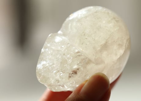 【あなたに寄り添う】虹入り シトリン スカル