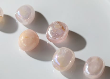 【天使が微笑む】エンジェルオーラ ローズクォーツ タンブル（6個セット）