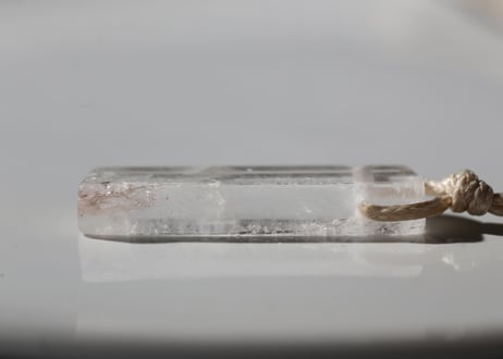 クリアクォーツ こどもまもり long（茶紐・ベージュ紐）※クーポン使用不可