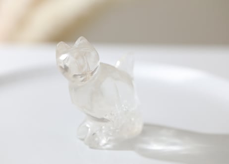 【JOYを運ぶねこ】クリアクォーツ ねこ