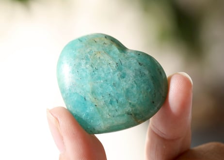 【悟りのシッディ入り】アマゾナイト ハート