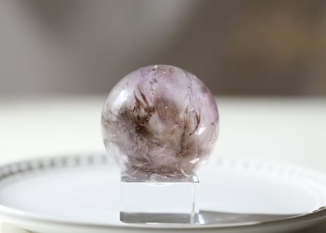 【幻】虹入り トリコロール 水晶 スフィア