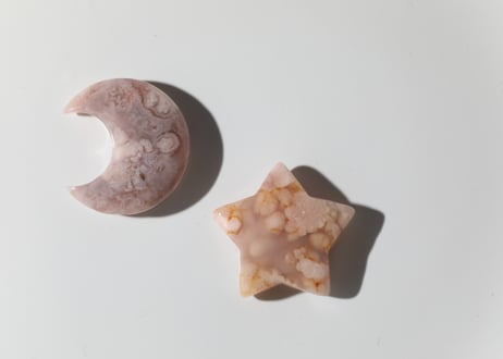 【お菓子の国で】チェリーブロッサムアゲート 月と星 B