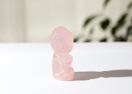 技封入❣️【先祖供養/時給一億/あらゆる可能性の扉を開く】ローズクォーツ ブッダ ※イベントクーポン使用不可