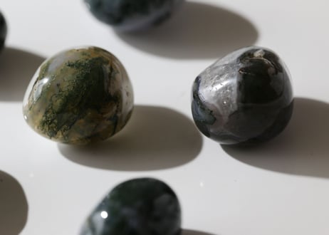 【勇気をあなたに】モスアゲート タンブル（6個セット）