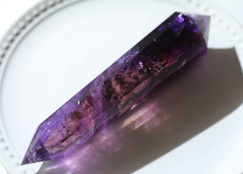 アメジスト　フォーゲル 虹入りアメトリン ヴォーゲルワンド 12面カット 【リチュアル】 | Y.S.Y24