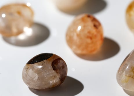 【自己観察】ヘマタイトインクォーツ タンブル（6個セット）