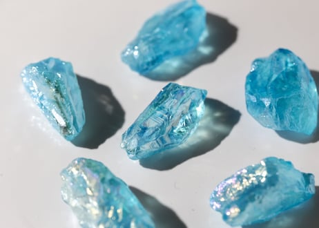 【海のさざめき】アクアオーラクォーツ（6個セット）