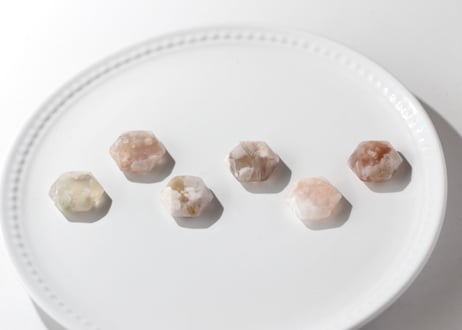 【魔法の時間】チェリーブロッサムアゲート 六芒星（6個セット）