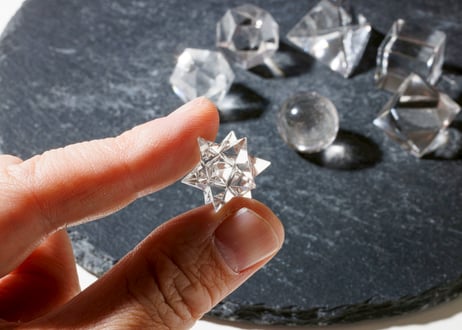 技封入❣️【自分の中の魔法を強くする】ガネッシュヒマール産水晶 幾何学セット ラクタの箱付き ※イベントクーポン使用不可