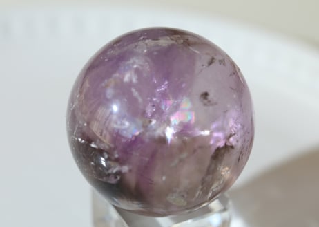 【あなたはonly one】虹入りトリコロール 水晶 スフィア