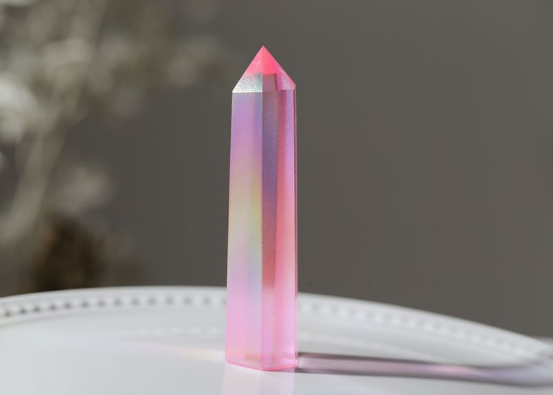 【一点物】ピンク オーラ 水晶 クォーツ ポイント 原石✩.*˚ ヤーウェ】ピンクオーラクォーツ ポイント | Y.S.Y24