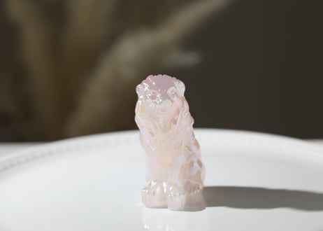 【やさしく見守る】エンジェルオーラローズクォーツ ライオン
