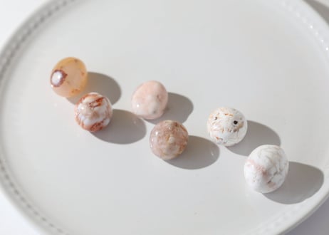 【幸せを数えて】チェリーブロッサムアゲート タンブル（6個セット）