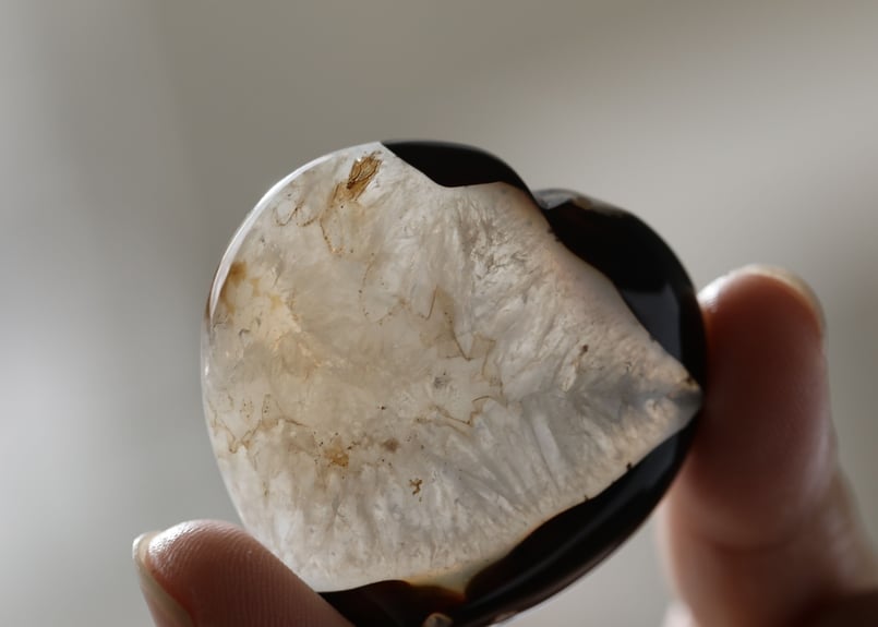 ブラックアゲート　ハート　6㎝　天然石　瑪瑙　アゲート 良縁に恵まれる】ブラックアゲート ハート | Y.S.Y24