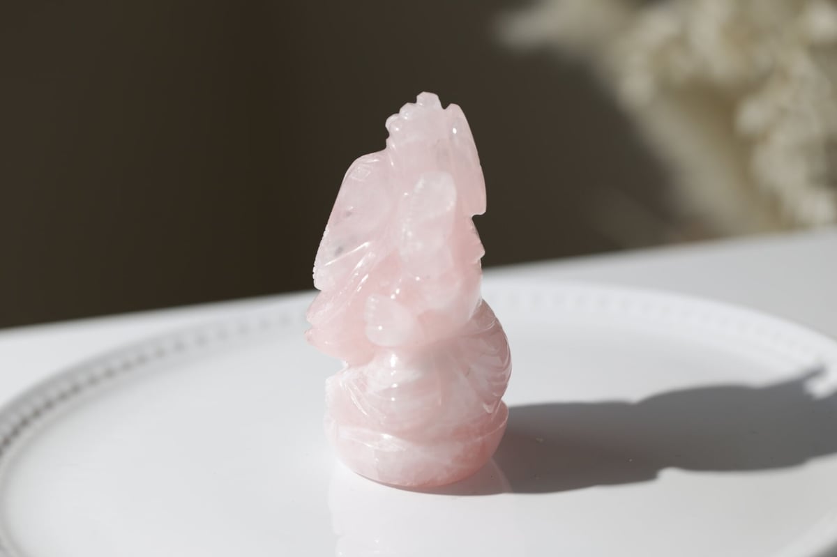 喜びの使者】ローズクォーツ ガネーシャ | Y.S.Y24