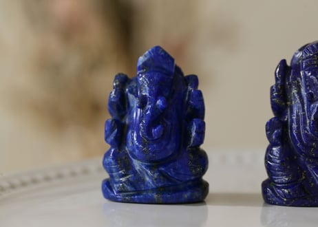 【豊かさの神】ラピスラズリ ガネーシャ