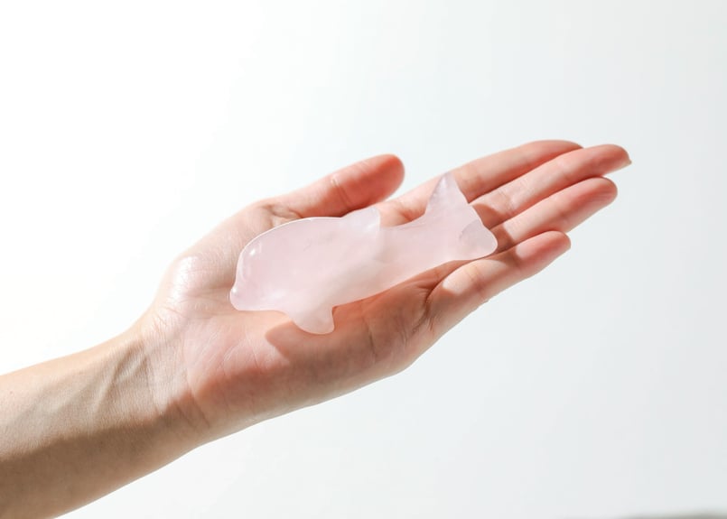 悟りのシッディ入り】ローズクォーツ イルカ | Y.S.Y24