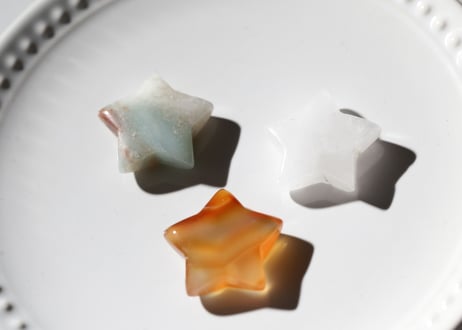 アマゾナイトとクォーツとカーネリアンの3つ星セット　【Special】