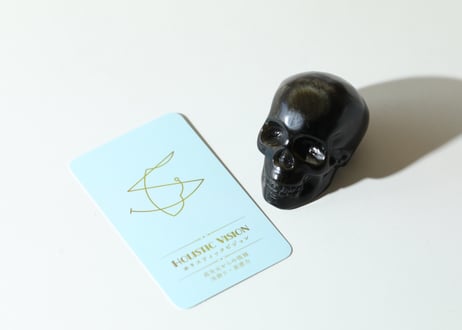 【HOLISTIC VISION ホリスティックビジョン（高次元からの情報 冷静さ・直観力）シジル封入 オリジナルカード付き❣️】ゴールドシーンオブシディアン スカル ※イベントクーポン使用不可