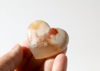 【天使の羽根】チェリーブロッサムアゲート ハート