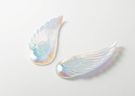 エドワード淺井さんによる技入り❣️【青天井に夢が叶う/青天井に成功に導く】エンジェルオーラ クリアクォーツ 天使の羽 台座付き ※イベントクーポン使用不可