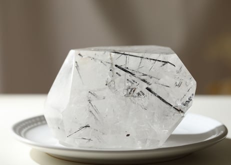 【地球のひかり】虹入り ブラックトルマリンインクォーツ フリーフォーム