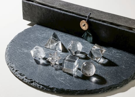 技封入❣️【自分の中の魔法を強くする】ガネッシュヒマール産水晶 幾何学セット ラクタの箱付き ※イベントクーポン使用不可