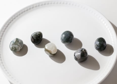 【勇気をあなたに】モスアゲート タンブル（6個セット）
