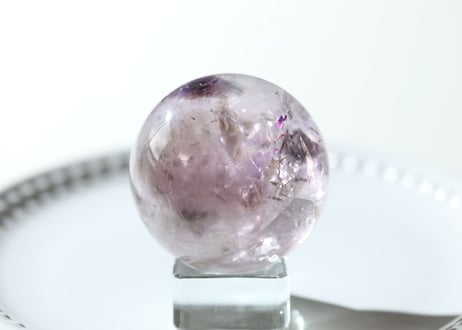 【アカシックレコード】虹入りトリコロール 水晶 スフィア