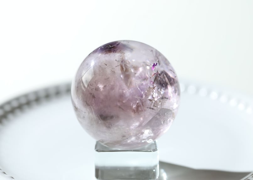 アカシックレコード】虹入りトリコロール 水晶 スフィア | Y.S.Y24