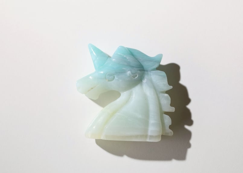 天然石アマゾナイトのユニコーンご購入前に在庫確認必要　彫り物F.87 天然石アマゾナイトのユニコーンご購入前に在庫確認必要 彫り物F.87