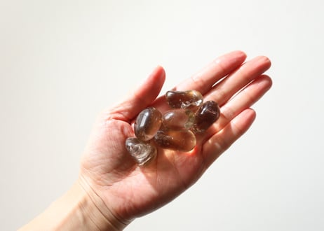 葉月ゆうの技封入❣️【お金を引き寄せ魔法を強くする】スモーキーシトリン タンブル（6個セット） ※イベントクーポン使用不可