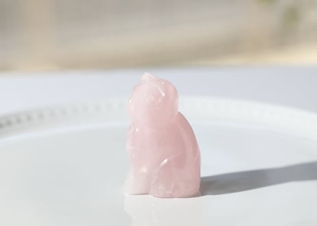 【カルマ解放のシッティ入り】ローズクォーツ ねこ