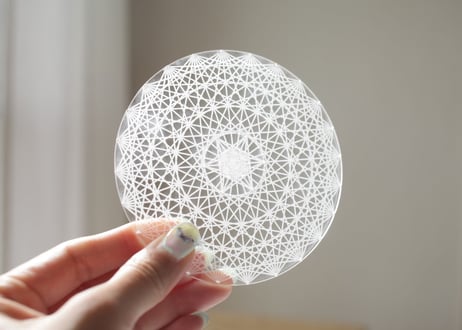 【宇宙的視点で生きる】ハイパーメタトロンキューブ グリッドプレート(10cm)