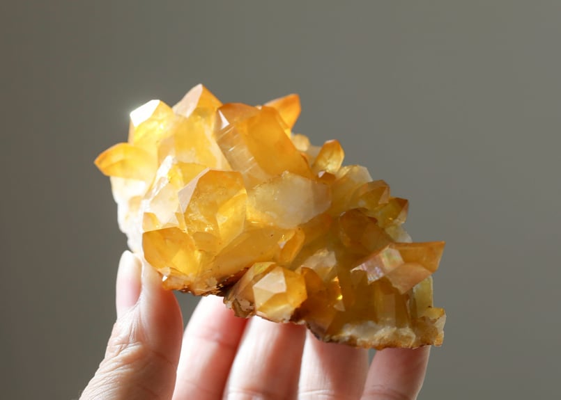 もっちページ ゴールデンヒーラーミニクラスターとフローライト