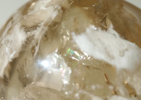 【神の声】ミナスジェライス州産 虹入りナチュラルシトリン&アルバイト スカル