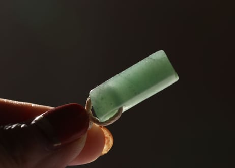 グリーンクォーツァイト こどもまもり（茶紐・ベージュ紐）※クーポン使用不可