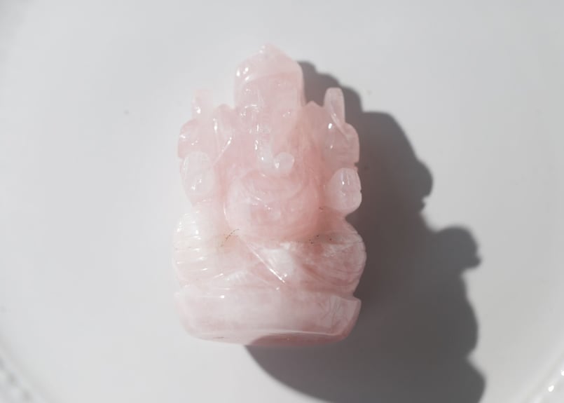 値下げ　オマケ付き　激レア　2フェイス　ローズクォーツ　ガネーシャ 値下げオマケ付き激レア2フェイスローズクォーツガネーシャ